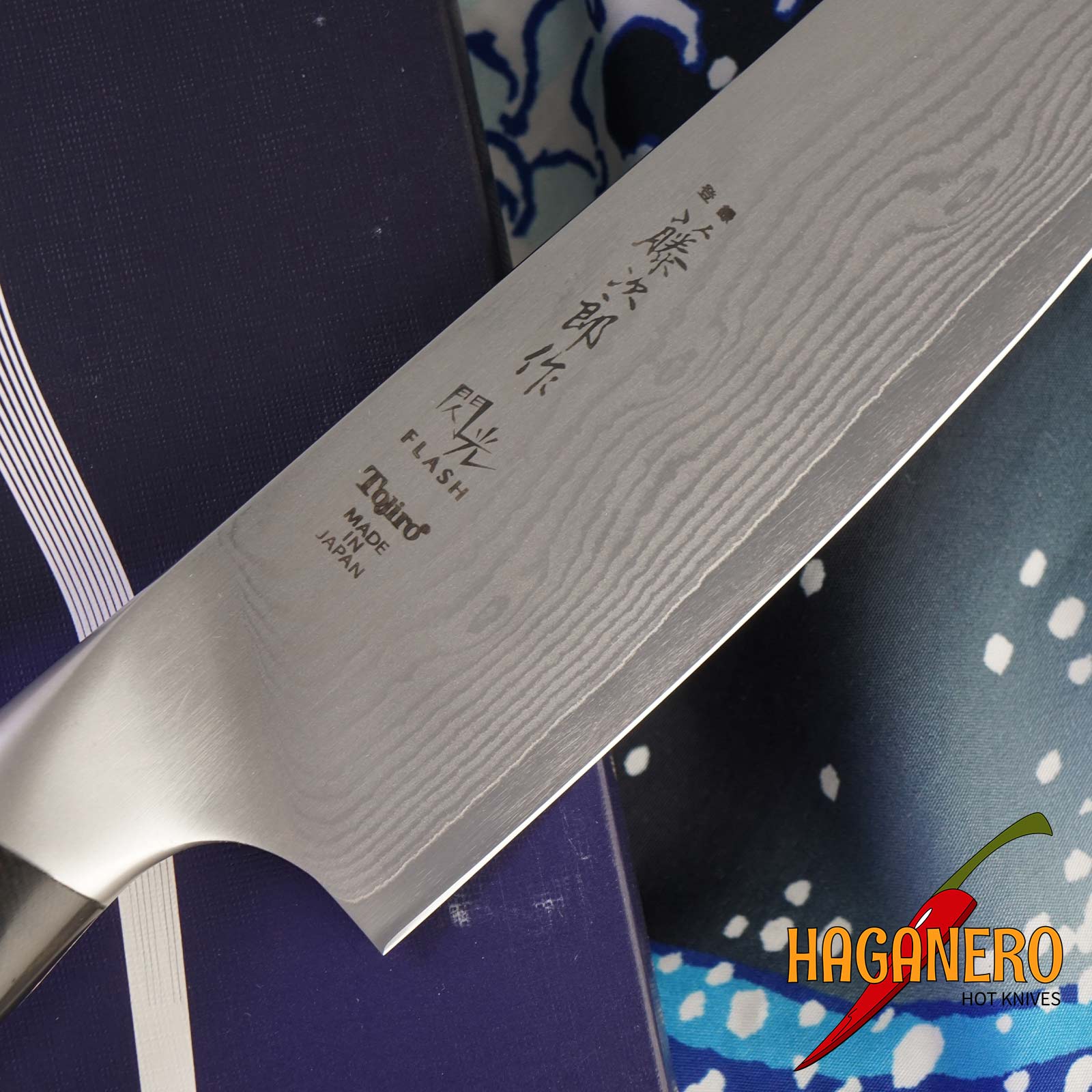 Japanisches Küchenmesser Gyuto Tojiro DP Damascus Flash FF-CH180 18cm