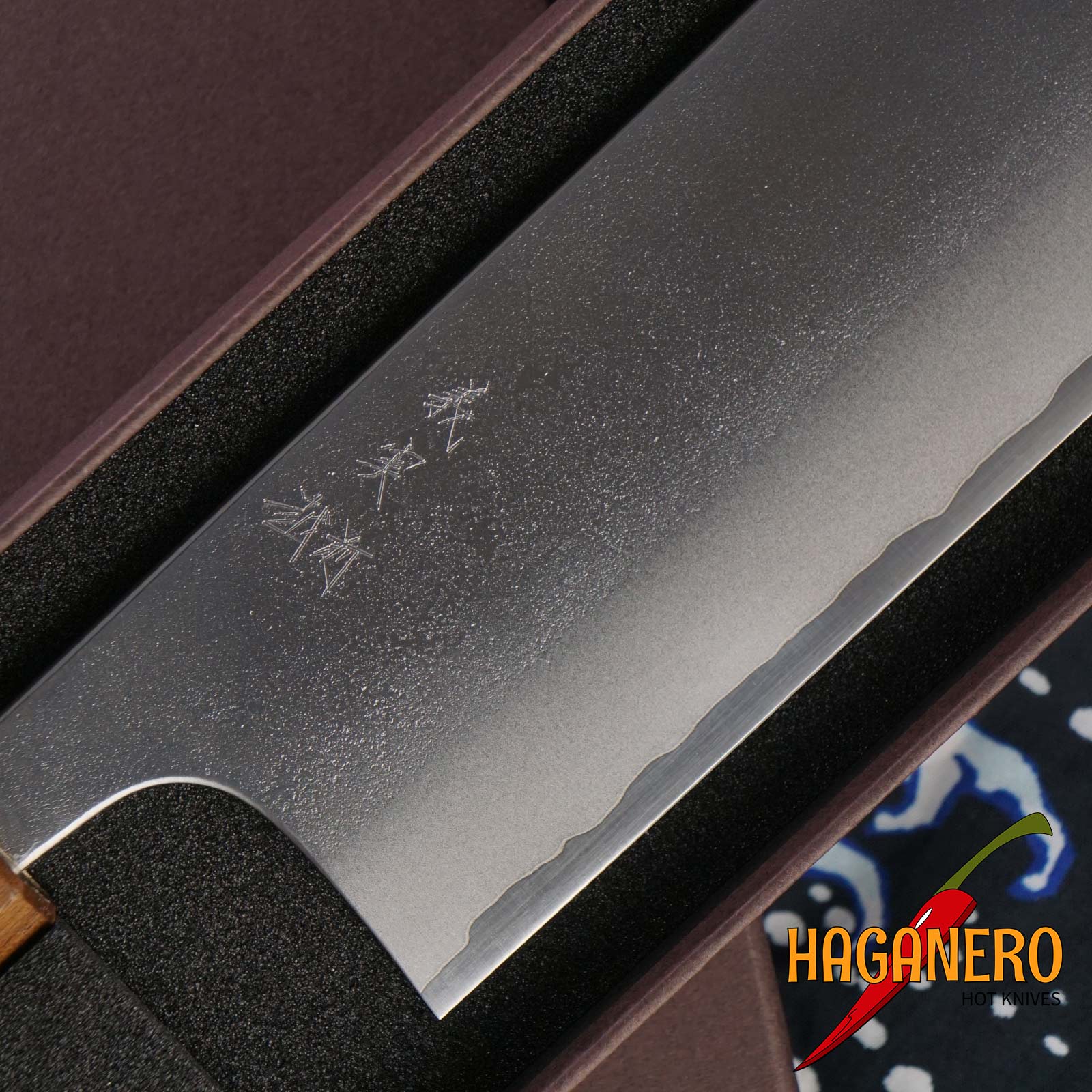 Nakiri japanisches Küchenmesser Yoshimi Kato Aogami super D-502OWN 16,5 cm