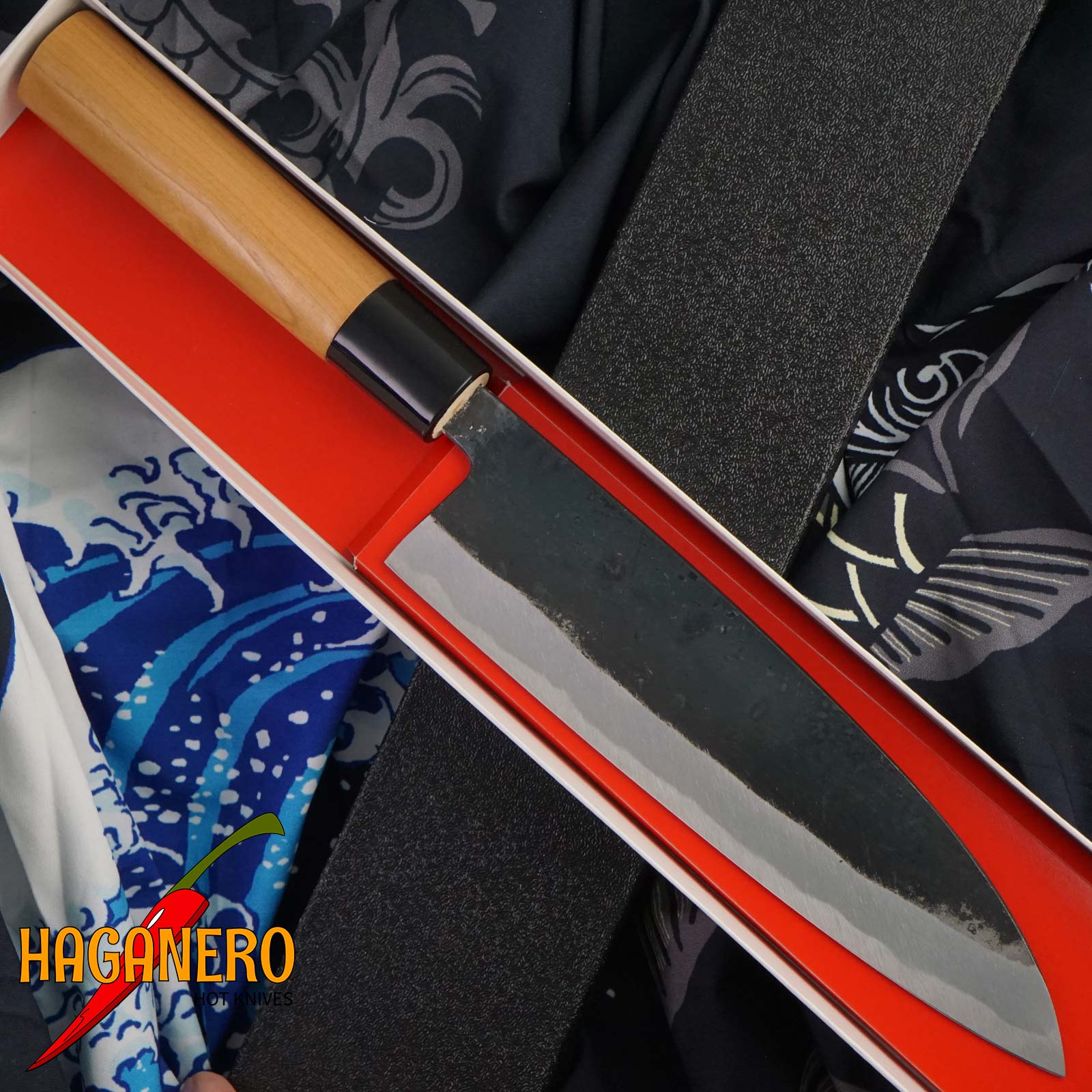 Gyuto Japanese kitchen knife Daisuke Nishida Shirogami DN-11212 18cm