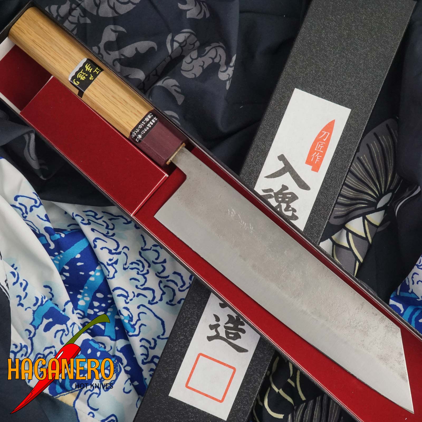Kiritsuke Japanese kitchen knife Goko Hamono Shirogami S/S Clad GHO-009 20cm