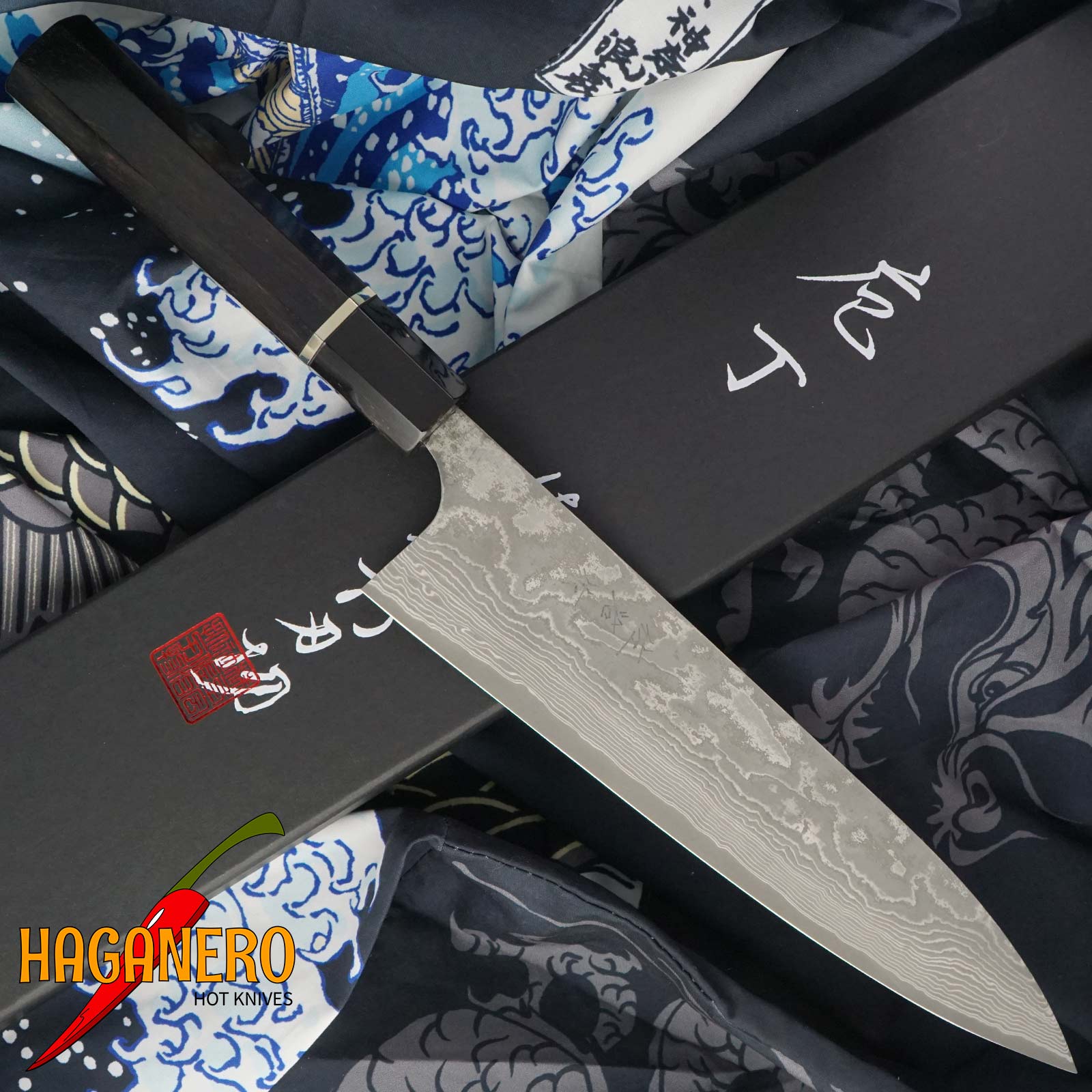 Gyuto Japanese kitchen knife Takeshi Saji Ebony HA-4808 21cm