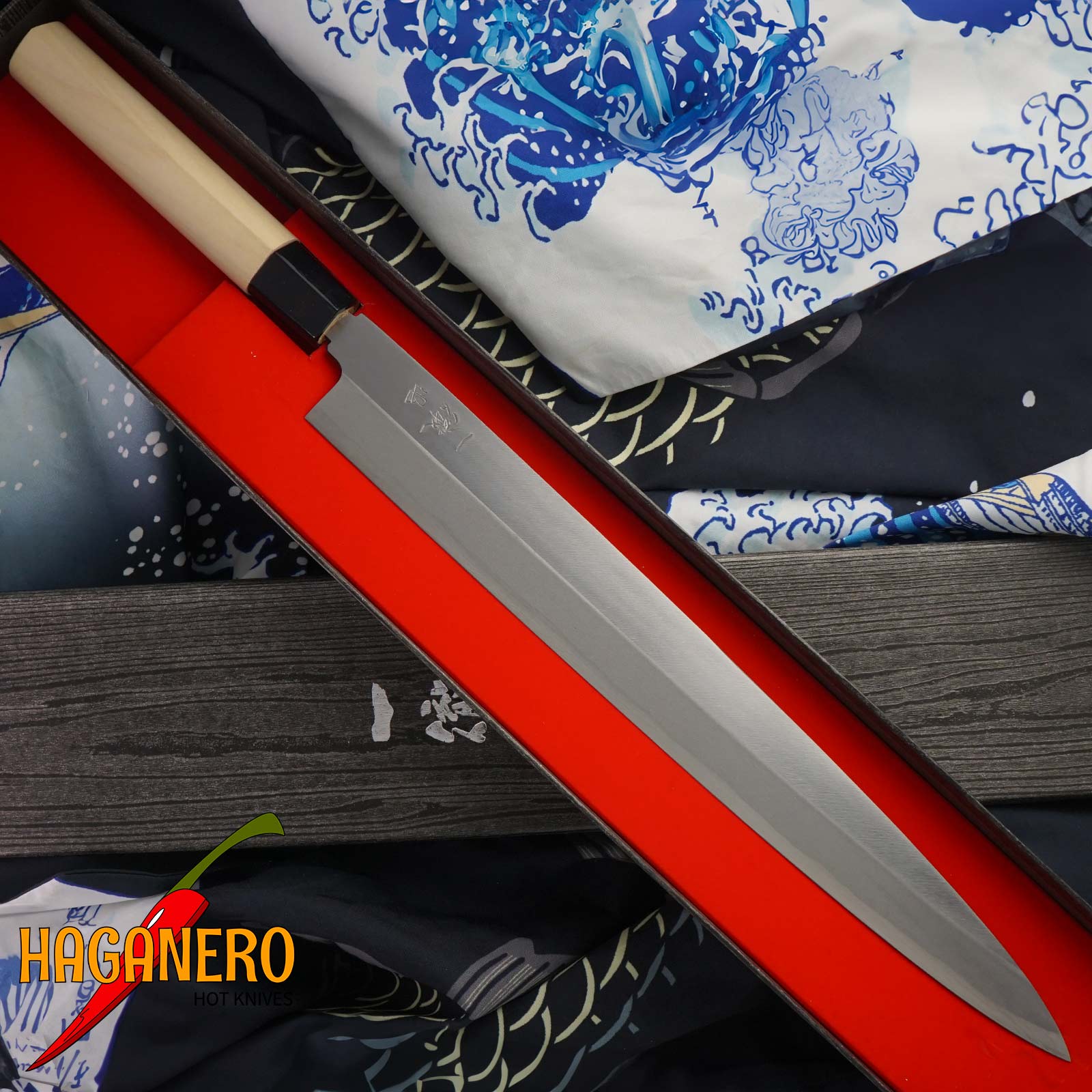Yanagiba Japanese kitchen knife Ittetsu Forge-welded Shirogami 2 IJF-11127 33cm