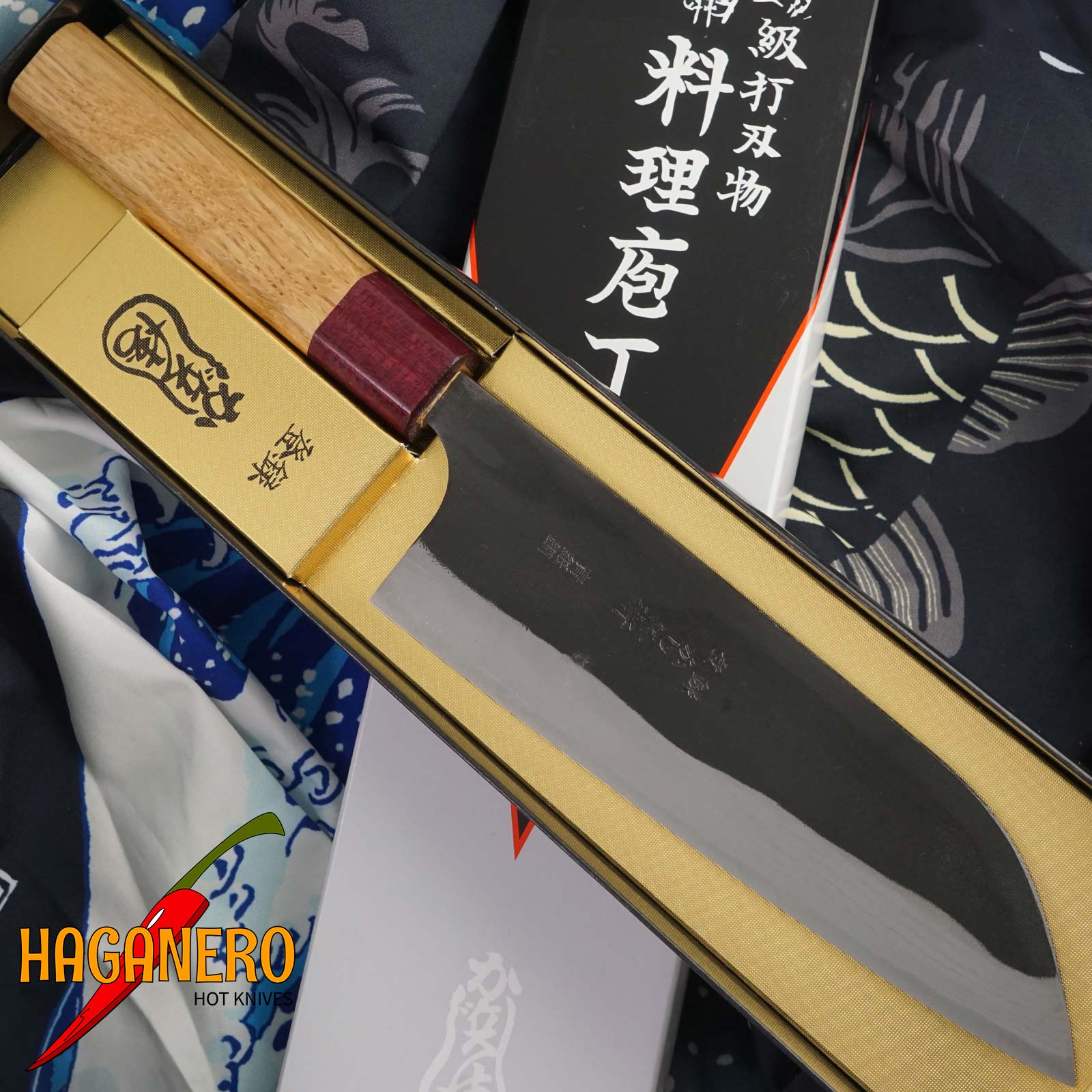 Santoku Japanese kitchen knife Kajibe KJB-001 16.5cm