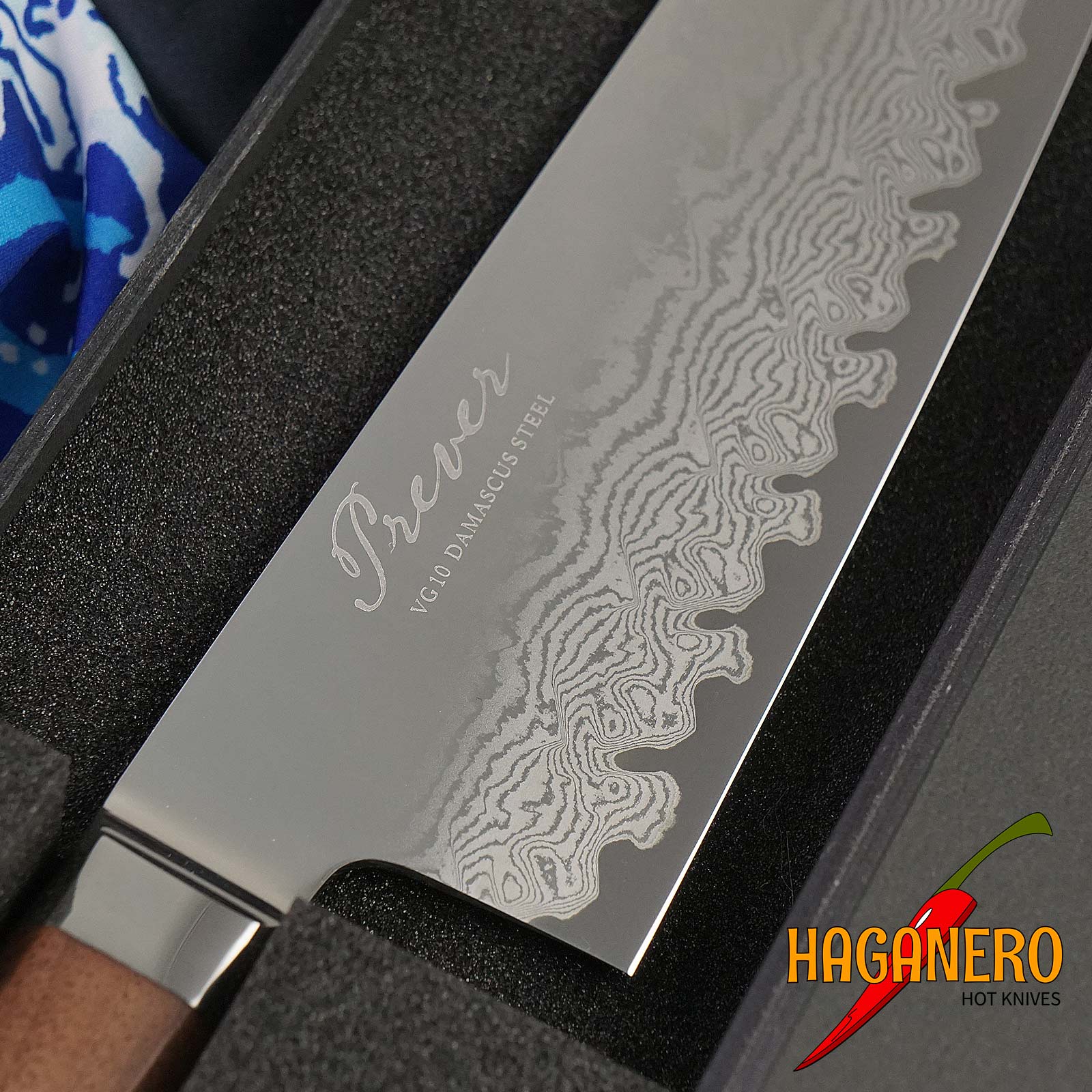 Santoku Japanese kitchen knife Ryusen Hamono Prever PV-103 17cm