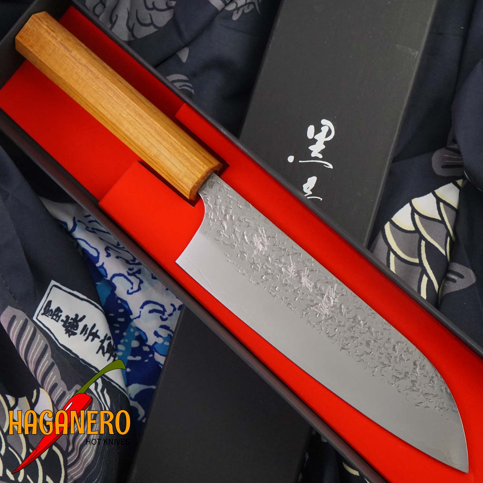Santoku Japanese kitchen knife Yu Kurosaki Shizuku R2 Keyaki ZR-165SA 16.5cm