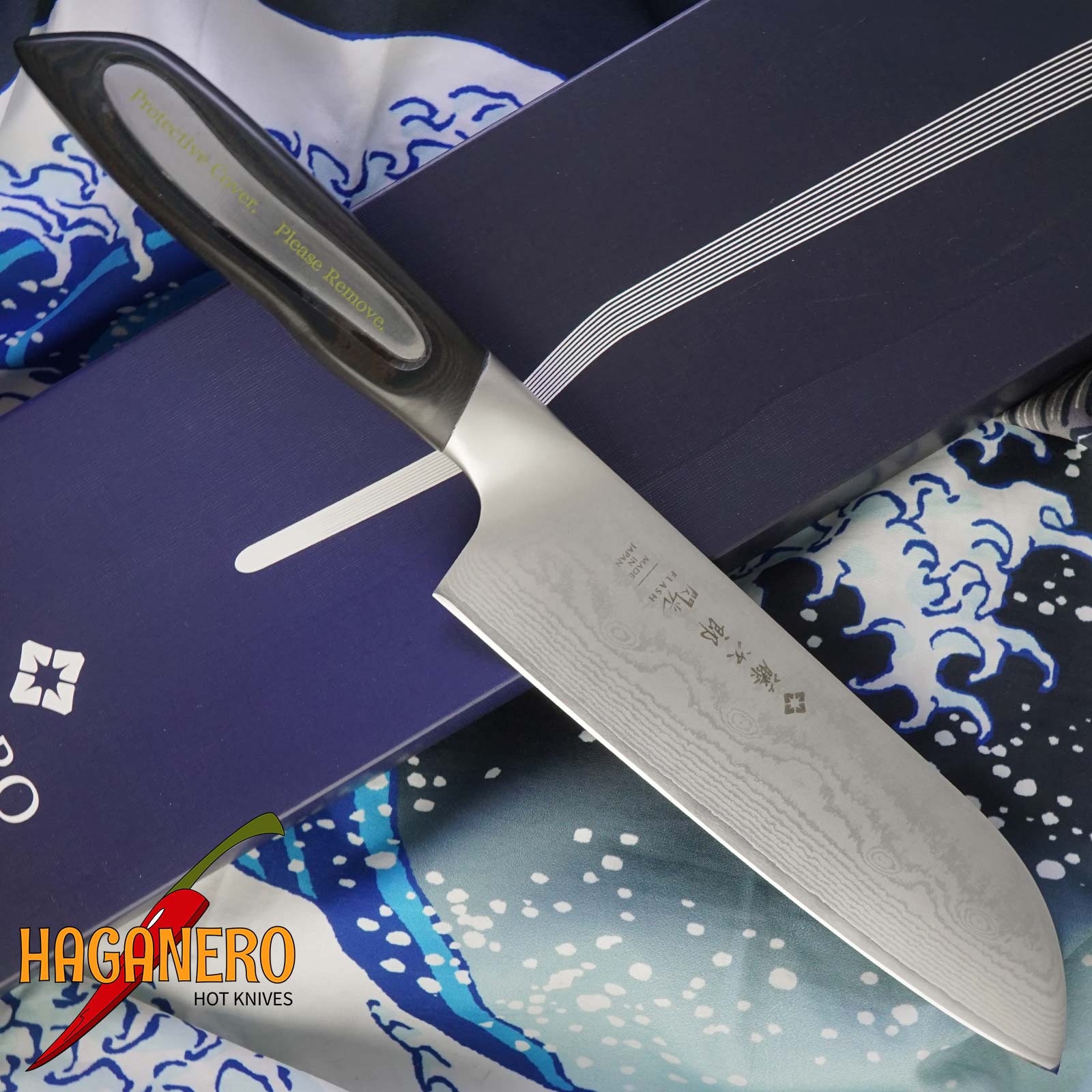 Japanese kitchen knife Santoku Tojiro DP Damascus Flash FF-SA180 18cm