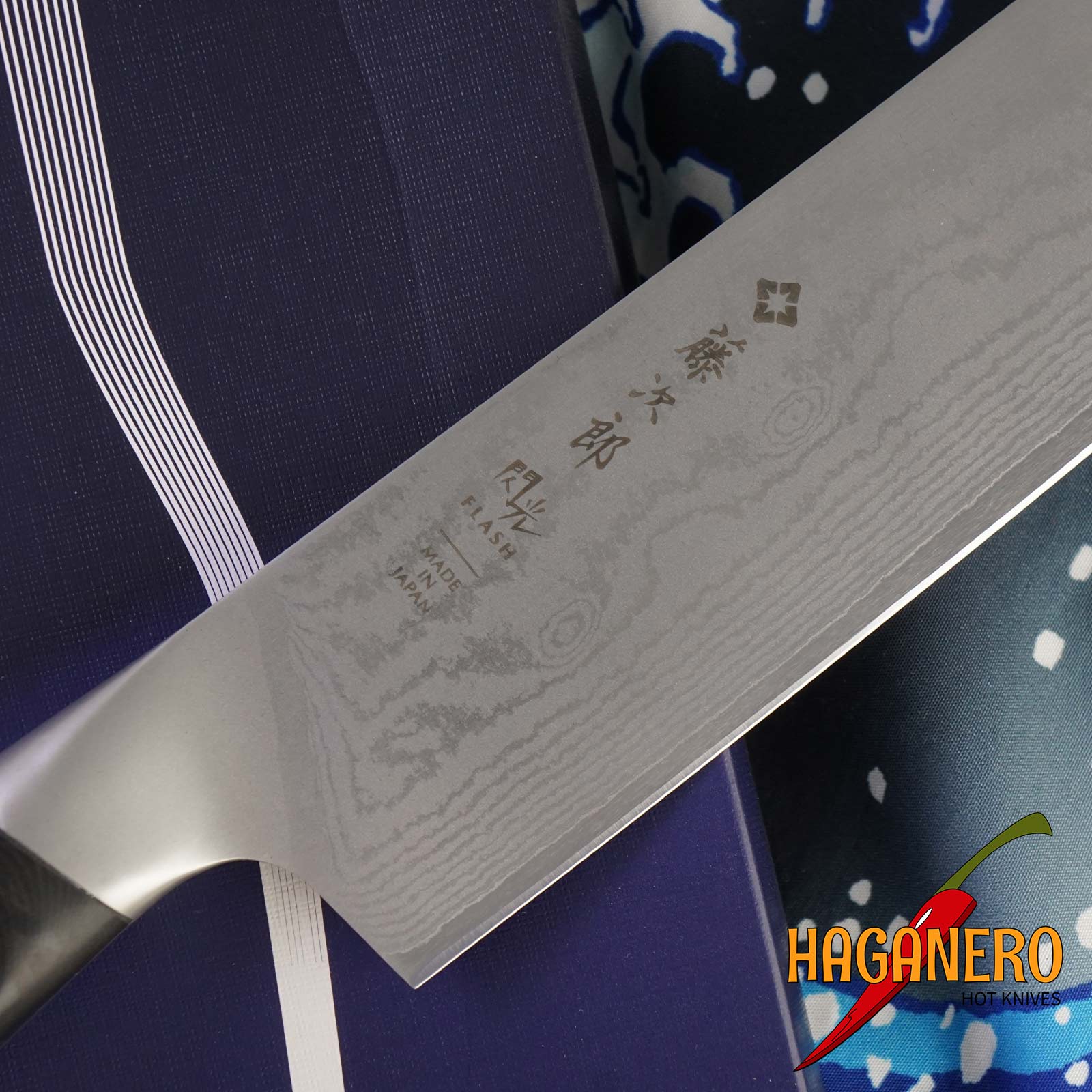 Japanisches Küchenmesser Santoku Tojiro DP Damascus Flash FF-SA180 18cm